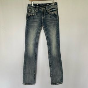 Jeans- Miss Me. Size 27, straight cut. Inseam 35. Like new.
